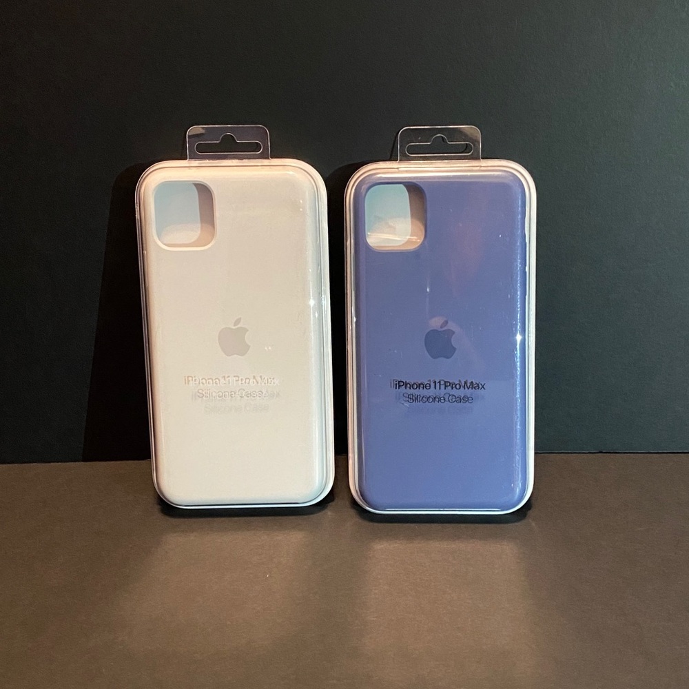 Two Silicone Apple Brand cases for iPhone Pro MAX